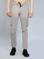 Jogger Cargos with Elastic waist and 6 pockets-Grey-HC4012-30