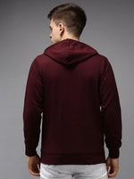 Men Red Printed Sweatshirt-OTSS-25-Burgundy