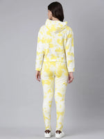 Women Yellow Tie Dye Tracksuit-AF-2101-Yellow