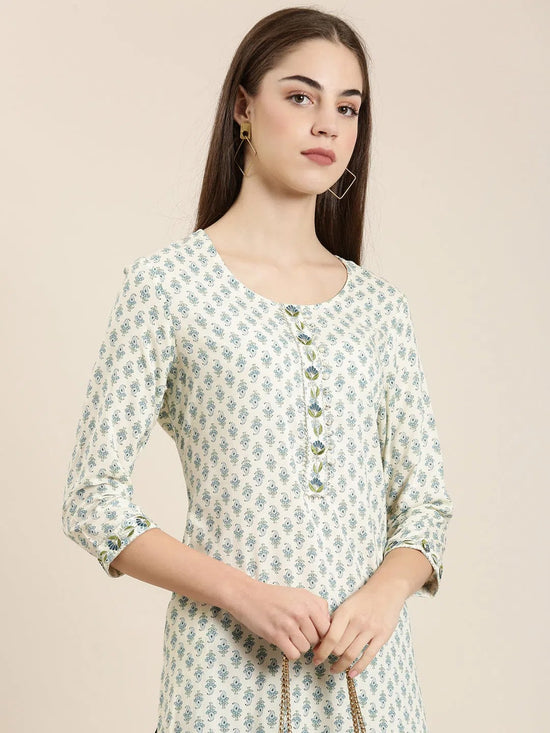 Women Off White Paisley Straight Kurta-NJ-3531328-Offwhite