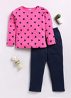 Mimino Girls Casual Top Pant (Pink)