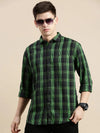 Men Black Checked Casual Shirt-GROVER-1116-Black