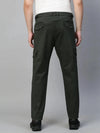 Genips Men's Dark Olive Cotton Stretch Bahamas Cargo Fit Solid Cargo