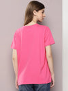 Dillinger Pink Graphic Boxy Regular T-Shirt-WMNCR519FSR-XS