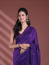 Purple Pure Cotton Soft Saree With Sequined Work-MA59CT06510034