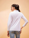 Women White Pleated Detail Shirt