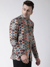 Hangup Men Standard Printed Men Formalwear-D122_5Button_Blazer