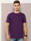 Dillinger Purple Solid Regular Heney T-shirt