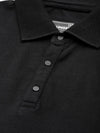 Dillinger Black Solid Regular Snap Polo T-shirt