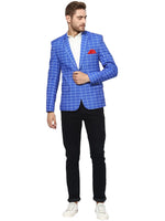 Hangup Men Standard Checkered Men Formalwear-D3CheckBlazer