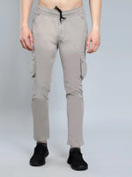 Jogger Cargos with Elastic waist and 6 pockets-Grey-HC4012-30