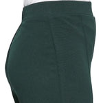 Smarty Pants Women's Ployester Lycra Bell Bottom Bottle Green Formal Trouser