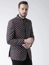 Hangup Men Standard Printed Men Formalwear-D555ButtonBlazer