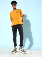 Dillinger Mustard Graphic Oversized T-Shirt-DLMOV139AWD-S