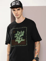 Dillinger Black Graphic Oversized T-shirt-DLMOV243BLK-S