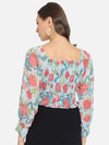 Floral Print Smocking Top