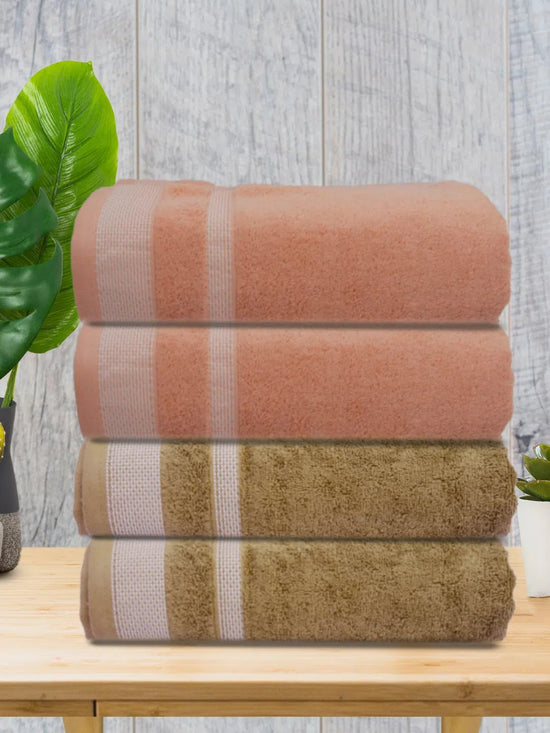 Athom Living Premium Cotton Bath Towel Pack of 4-PER-AAEE