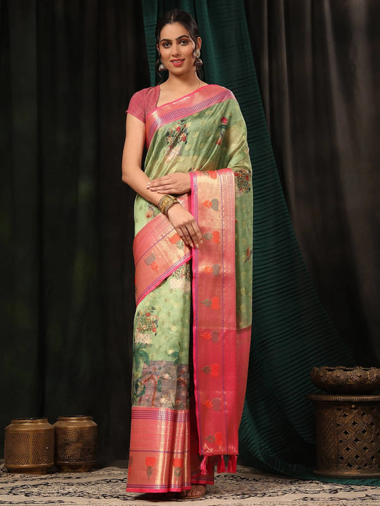 Graceful Simplicity Attire Saree-SZ-DGLARA-GN-1929