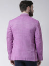 Hangup Men Standard Solid Men Formalwear-DarkPurple1LinenBlazer