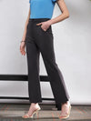 Women Dark Grey Knit Bell Bottom Pants