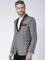 Hangup Men Standard Checkered Men Formalwear-F2_Tux_Blazer