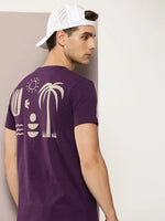 Dillinger Purple Graphic Regular T-Shirt-DLCR18129GRL-S