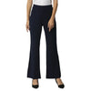 Smarty Pants Women's Polyester Lycra Slit Bell Bottom Navy Blue Formal Trouser