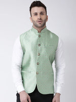 Hangup Men Standard Solid Men's Indian Wear-128AJacquardNehru