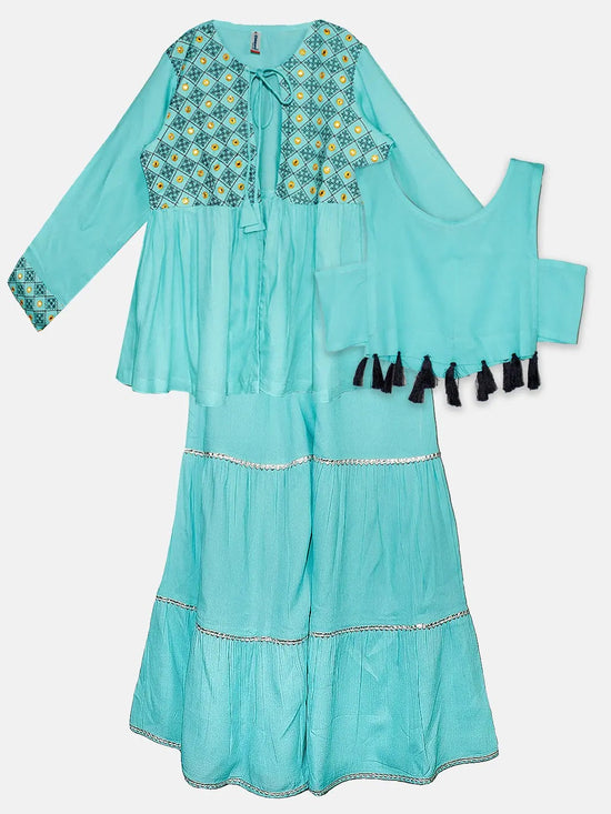 Girls Ethnic sharara set-AW23GEST023016