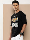 Difference of Opinion Black Graphic Oversized T-Shirt-DOOVR203BLK-S