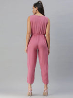 Women's Mauve Printed Jumpsuit-AE-9891-Mauve