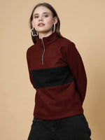 Rigo Colorblock High Neck Sweatshirt