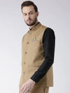 Hangup Men Standard Solid Men's Indian Wear-KhakhiBasket