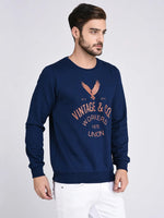 Rigo Blue Fleece Printed Sweatshirt-Full