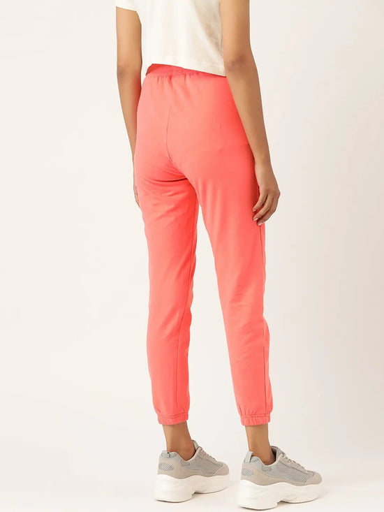 Cotton Terry Joggers in Peach