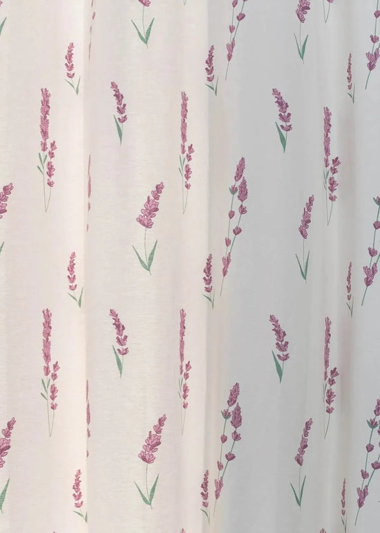 Fields of Lavender 100% cotton floral curtain for kids room - Room darkening -  Lavender - Pack of 1-230422028