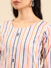 Women's Multi Striped Straight Kurta-SKC-3350-1-Multi