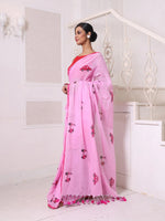 Pink Bengali Style Mulmul Cotton Soft Saree-MA62MCT33750036