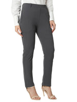 Smarty Pants Women's Cotton Lycra Ankle Length Grey Formal Trouser-SMPT-954C-S