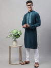 Mirror Work Kurta Pyjama-JOKP-P-693Teal