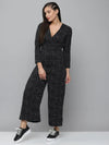 Women's Black Printed Jumpsuit-AE-9968-Black