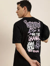 Dillinger Black Graphic Oversized T-Shirt-DLMOV023BLK-S