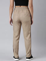 Women Solid Slim Fit Brown Track Pant-AF-1614-Brown