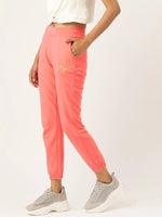 Cotton Terry Joggers in Peach