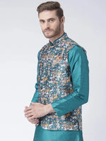 Hangup Men Standard Printed Men's Indian Wear-49APrintedNehru