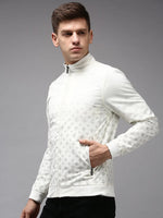 Men White Solid Jacket-STCW-64-White