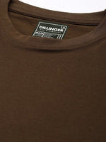 Dillinger Men's Brown Plain T-Shirt-DLCR18160CHO-S