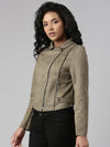 Women Olive Solid Tailored Jacket-CHN-883-Olive