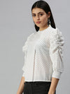 Women White Printed Boxy Top-AE-7043-Whiteblack