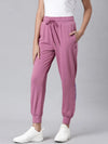 Women Mauve Solid Track Pant-AF-1812-Mauve